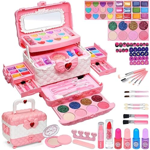 Kids Makeup Sets for Girls - Kids Makeup Sets for Girls 3-4,Play Make Up Kit,Maquillaje para Niñas, Best Toys for Little Girl,Princess Toddler Kid Stuff, Ages456789 10-12 Year Old Girl Birthday Gifts - Image 1
