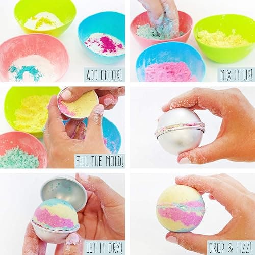 STMT D.I.Y. Bath Bomb Kit, STMT Kits for Girls, Bath Bomb Mold, Spa Kit for Kids, Bath Crumbles, Ages - 6+, 1 Count (Pack of 1), Green - Green thumbnail 6