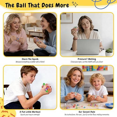 Geoynas DIY Stress Ball Kit for Adults – Squishy Stretch Pinch Toy | 13 fillers, 14 skins, pliers, bowl, mix spoon & 3 sealants. Squeeze & stretch for stress needoh. Case & gift bag. thumbnail 7