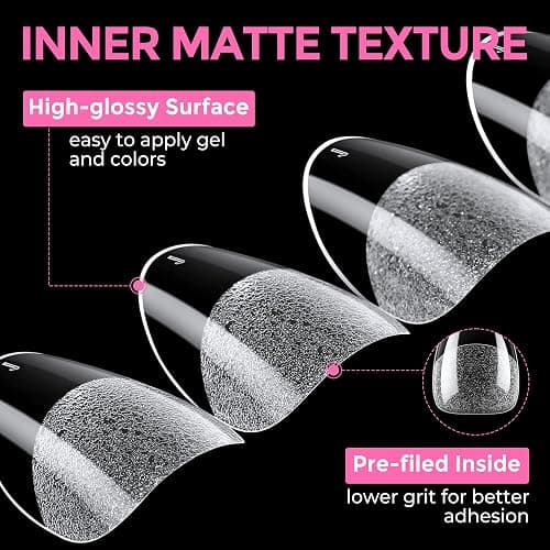 UNA GELLA Extra Short Almond Nail Tips Full Cover 216PCS Gel Nail Tips Short Almond Shaped Nails Tips Soft Gelly Gel Clear Fake Nails Tip for Acrylic Nail Tip Soak Off Home DIY Salon Nails 12 Sizes thumbnail 7