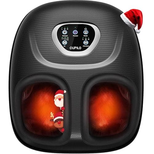 CuPiLo Foot Massager FSA Eligible HSA, Feet Massager with Heat for Plantar Fasciitis Relief, 5 Levels Compression & Vibration Massage for Neuropathy, Christmas Gifts for Women Men, Fits Up to 13" - Image 1