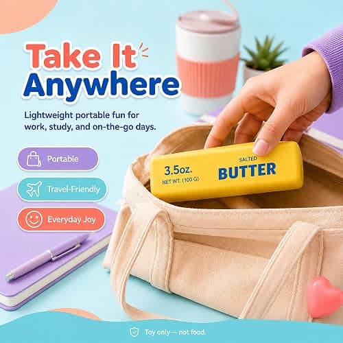 Butter Squishy, Soft Rising Squeeze Toys, Butter Stick Squishy Fidget Toys and Stress Balls Squishies for Office Desk Toys, Party Favors & Birthday Gifts. thumbnail 6