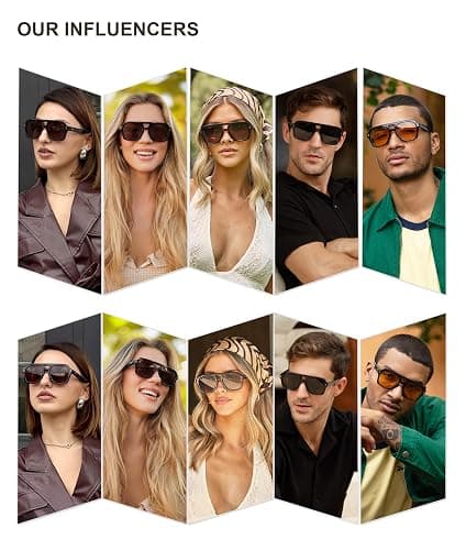 SOJOS Retro Thick Polarized Aviator Sunglasses for Women Men, Large Trendy Bold Square Pilot Shades SJ2385 thumbnail 3