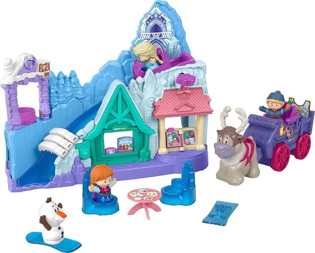 Fisher-Price Little People Disney Frozen Arendelle Adventures Playset | Toddler Toy, Includes Anna, Elsa Olaf & Kristoff Figures, Pretend Play for Kids Ages 18+ Months (Amazon Exclusive) - Image 1