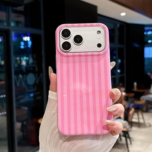 Jmltech Magnetic for iPhone 17 Pro Max Case Striped Phone Cases Cute Women Girly Trendy Shockproof Slim Soft TPU Hard PC Protective thumbnail 7