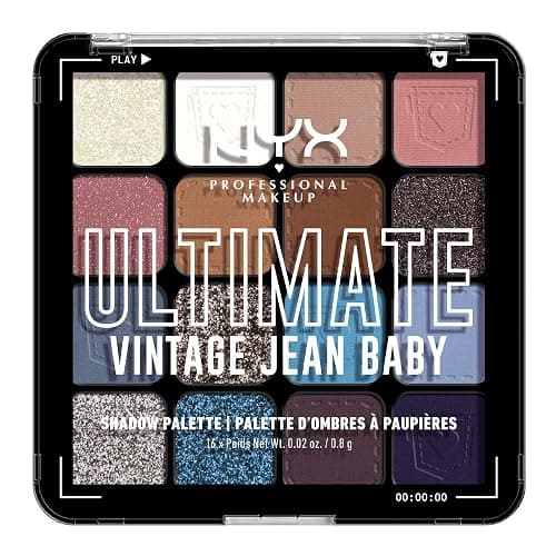 NYX PROFESSIONAL MAKEUP, Ultimate Shadow Palette, 16-shade Eyeshadow Palette, Vegan Formula - Vintage Jean Baby - NEW & IMPROVED - Vintage Jean Baby - Image 1