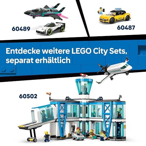 LEGO City Flughafenlöschfahrzeug - Spielzeug Einsatzfahrzeug - Modellbau mit 4 Feuerwehr Minifiguren - Geburtstagsgeschenk für Jungen ab 7 Jahren und Technikfans - 60499 thumbnail 9