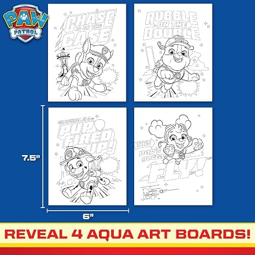 Horizon Group USA Aqua Art, Paw Patrol | Reusable Water Reveal Activity with Activity Pages and Water Pen, Mess Free Coloring for Travel and Road Trips thumbnail 2