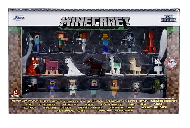 JADA Toys Nano METALFIGS Minecraft 20-Pack Wave 3, 1.65" Die-Cast Collectible Figures 31431, Brown thumbnail 5