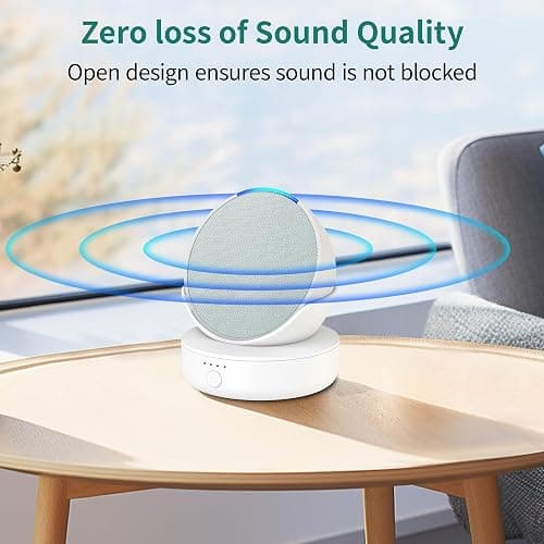 PlusAcc Battery Base for Pop - 5000mAh Portable Charger Stand with 9 Hours Playback Playtime with USB-C Output Port, Charging Dock for iPhone and Other Smart Electronic (White) thumbnail 5