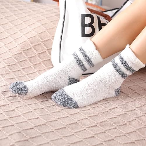 Trifabricy Fuzzy Socks for Women, Fuzzy Socks Cozy Slipper Sock for Women, Women's Winter Ultra Soft Warm Fuzzy Sleeping Sock thumbnail 8