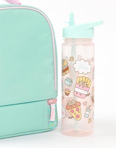 Pusheen the Cat Lunch Bag, Lunch Box and Drink Bottle Set | Snack Attack School Lunch Set for Girls | Pusheen Merch thumbnail 2