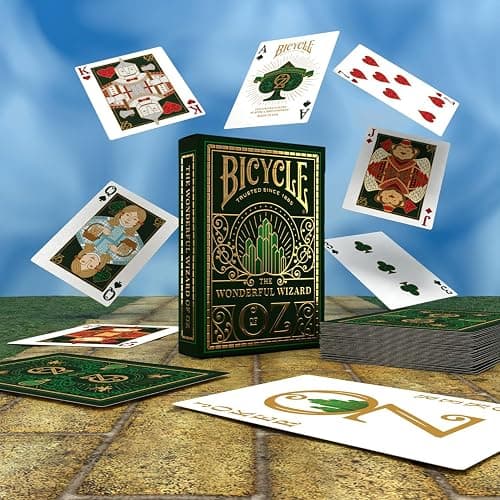 Bicycle Wizard of Oz Playing Cards, Oz Inspired Playing Card Deck, Emerald and Gold, 1 Deck thumbnail 7