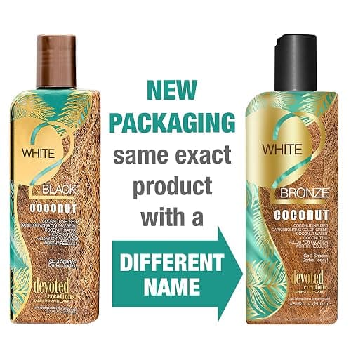 Devoted Creations White 2 Bronze Coconut - Color Enhancing Dark Bronzing Tanning Lotion with Coconut Water & Coconut Oil 8.5 oz. thumbnail 2