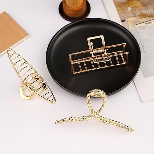 Mehayi 3 PCS Metal Large Claw Clips for Thick Heavy Hair, Strong Hold Big Non-Slip Hair Catch Barrette Jaw Clamp for Long Hair, Fashion Styling Accessories for Women Girls thumbnail 8