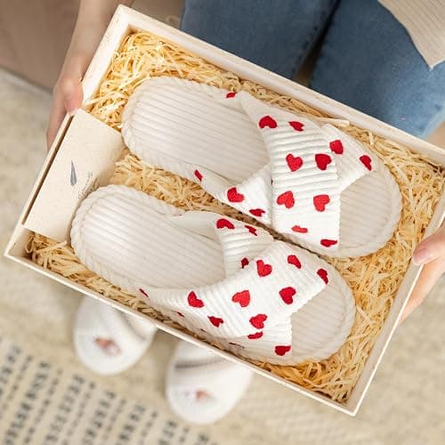 GOEWY Slippers for Women Memory Foam House Bedroom Corduroy Crossbands Open Toe Slides Sandals Shoes Comfy Trendy Gift for womens Anti-Skid sole thumbnail 6