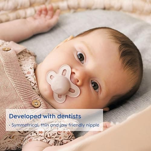 MAM Original Start Matte Baby Pacifiers 0-3 Months Newborns, BPA-Free Skin Soft Silicone Nipple, Developed with Medical Experts, Easy to Clean, 4 Count with Sterilizer Case thumbnail 3