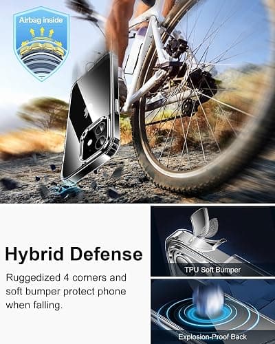 HOOMIL Case for iPhone 12 and iPhone 12 Pro 6.1-Inch, Non-Yellowing, Drop Protection, Anti-Scratch Transparent Hard Back Phone Cover - Crystal Clear - for iPhone 12/12 Pro - Clear thumbnail 5