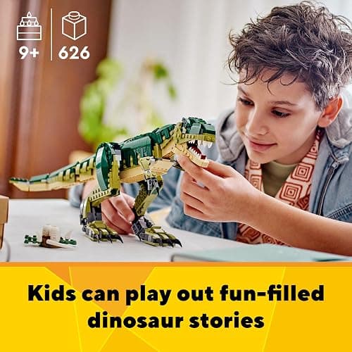 LEGO Creator 3 in 1 T Rex Toy - Dinosaur Toy Building Set for Kids, Boys & Girls, Ages 9+ - 3 Building Options, T-Rex to Triceratops to Pterodactyl - Gift Idea for Birthdays - 31151 thumbnail 3