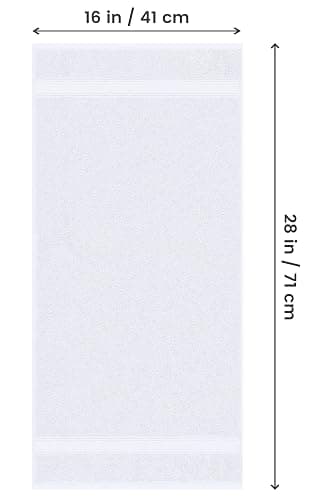 Utopia Towels 6 Pack Premium Hand Towels Set, 16 by 28 inches, 100% Ring Spun Cotton, Ultra Soft and Highly Absorbent 600GSM Towels for Bathroom, Gym, Shower, Hotel, and Spa, White thumbnail 3