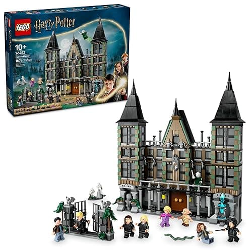 LEGO Harry Potter Malfoy Manor Building Toy - Harry Potter Toy for Boys and Girls, Ages 10+ - Collectible Kids Toy for Fans - Includes 9 Minifigures - 76453