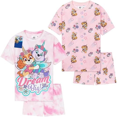 Paw Patrol Pajama Set Pack of 2 Short Summer Girls Pajamas Loungewear Gifts - Image 1