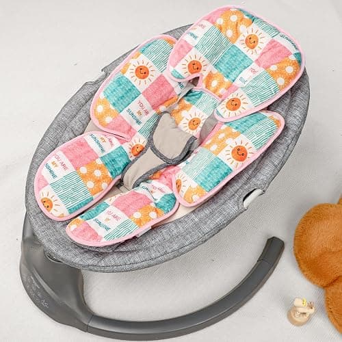 GFU Baby Car Seat Head & Body Support, Infant Carseat Insert, Soft Baby Car Seat Insert Cushion for Strollers, Bouncers, Swing, Sunshine thumbnail 2