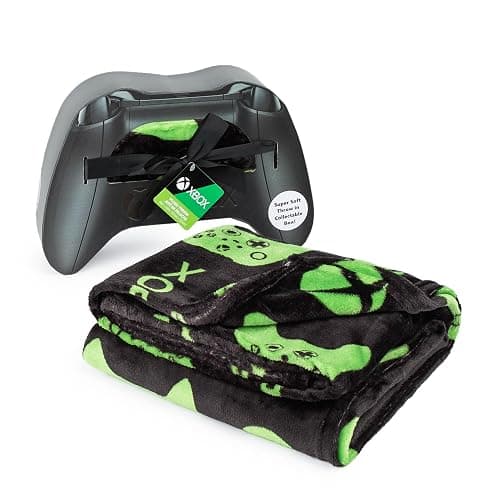 Jay Franco Xbox Throw Blanket with Game Controller Gift Box - Plush Throw Measures 46 x 60 Inches - Kids Super Soft Special Edition Fleece Gamer Bedding thumbnail 4