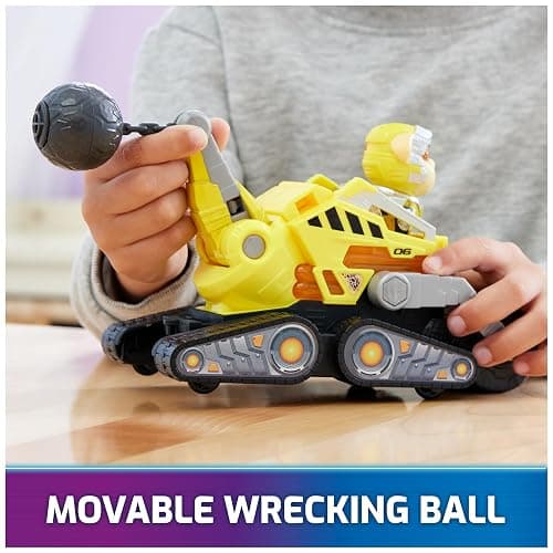 Paw Patrol: The Mighty Movie, Construction Toy Truck with Rubble Mighty Pups Action Figure, Lights and Sounds, Kids Toys for Boys & Girls 3+ thumbnail 6