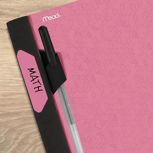 Five Star Advance Spiral Notebook + Study App, 5 Subject, 8.5" x 11" College Ruled Paper, 200 Sheets, Spiral Guard, Movable Tabbed Dividers, Prom Pink (820013R) thumbnail 6