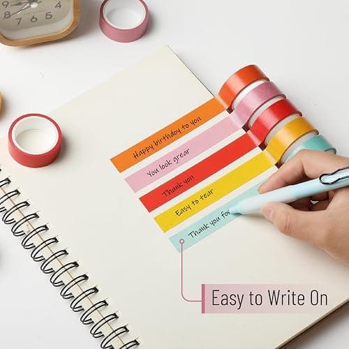 Mr. Pen- Washi Tape Set, 10 Rolls, 5 Yards/Roll, Washi Tape for Scrapbook | Arts, Crafts, Journals and Planners, Summer Design thumbnail 3