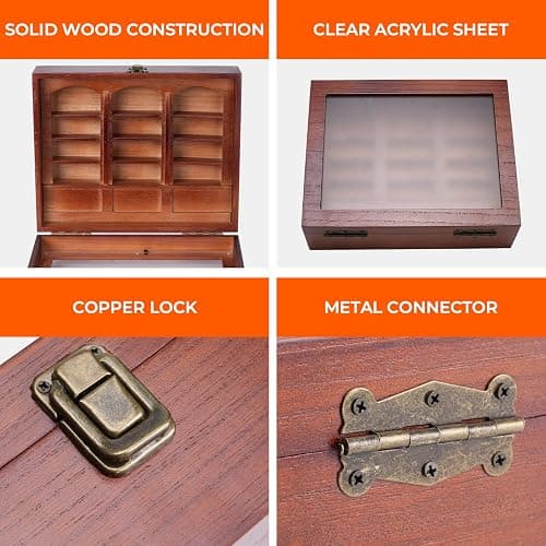 BBVCX Anxiety Bookshelf | Get rid of Your Anxiety,Home & Office Décor for Book Lovers,Miniature Book Matchbox Display Cabinet, Creative Ornaments, Stress-Relieving Gifts for Family and Friends thumbnail 6