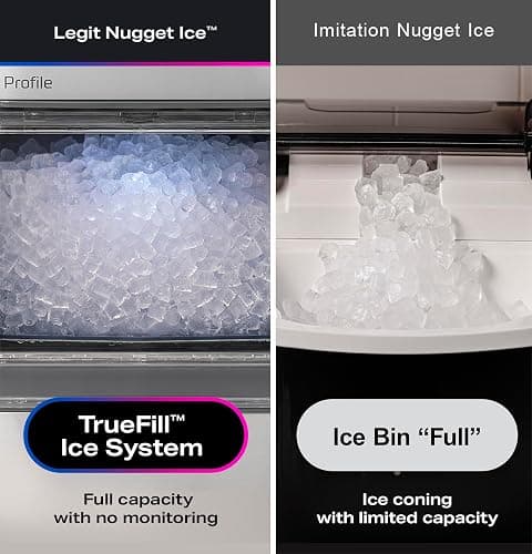 GE Profile Opal 2.0 XL with 1 Gallon Tank, Chewable Crunchable Countertop Nugget Ice Maker, Scoop included, 38 lbs in 24 hours, Pellet Ice Machine with WiFi & Smart Connected, Stainless Steel thumbnail 6