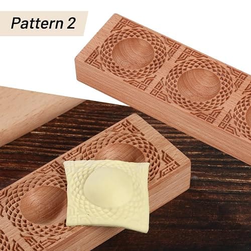 Wooden Ravioli Mold Handmade Pasta Ravioli Board Wood Ravioli Mould Homemade Fresh Pasta wooden Board Tools, Maveite 2 in 1 braid pattern and honeycomb with bees pattern, Pasta Lovers Gift thumbnail 4