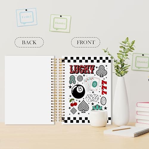 LADOCK Vintage Western Notebook, Trendy Lucky 8 Ball Journal, Retro Cowboy Cowgirl Spiral Notebook, Western Office Supplies, Country Southwestern Journal for Women, 5.5x8.3 thumbnail 5