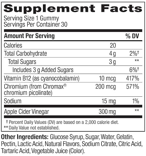 OLLY Metabolism Gummy Rings, Cellular Energy Supplement,* ACV - 30 Count | Active Support, Apple Cider Vinegar + Vitamin B12 & Chromium, Gluten Free, No Synthetic Colors, No Synthetic Flavors thumbnail 7