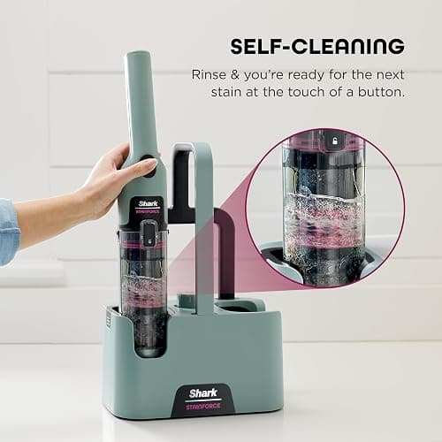 Shark StainForce Cordless Portable Spot, Stain, & Odor Remover System for Carpets, Area Rugs, Upholstery, Stairs, with Storage Caddy, Accessories, and Full-Size Cleaning Solution, HX101 (New) thumbnail 11