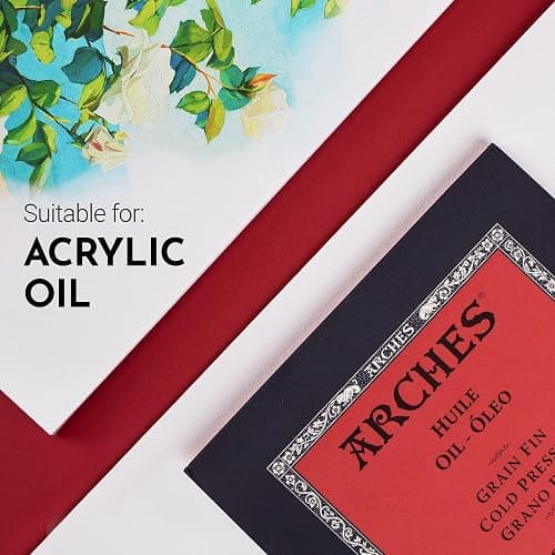 Arches Oil Pad, 12x16, 12 Sheets - Professional Art Paper for Oil Paint, Acrylic, Pastel thumbnail 3