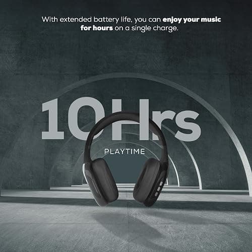 Gabba Goods Wireless Over Ear Bluetooth Headphones with Microphone - Wireless Headset -Noise Reduction - Bluetooth, Wired,Built in Micro SD for Travel, Home, Work TV,PC,Gaming,Cellphone (Black) thumbnail 5