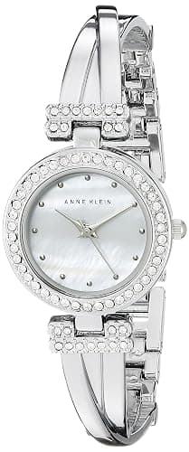 Anne Klein Women's Premium Crystal Accented Bangle Watch and Bracelet Set thumbnail 3