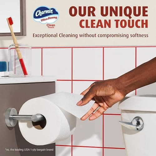 Charmin Ultra Strong Clean Touch Toilet Paper, 24 Family Mega Rolls = 120 Regular Rolls thumbnail 10