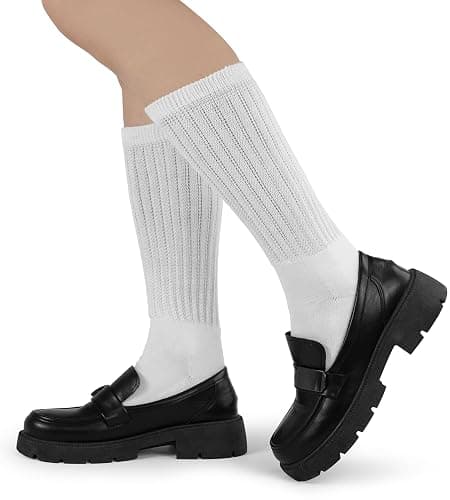 BomKinta Crew Slouch Socks Women - Retro Scrunch Short Sock - Soft Solid Ankle Socks Size 5-11 thumbnail 6