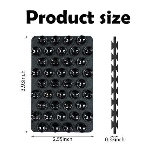 Rwotlls 6 Pack Silicone Double-Sided Suction Cup Phone Case Detachable Mount, Hands-Free Strong Grip Holder Stand for Selfies and Videos (Rose+Black+Pink+Purple+Blue+Transparent) thumbnail 2