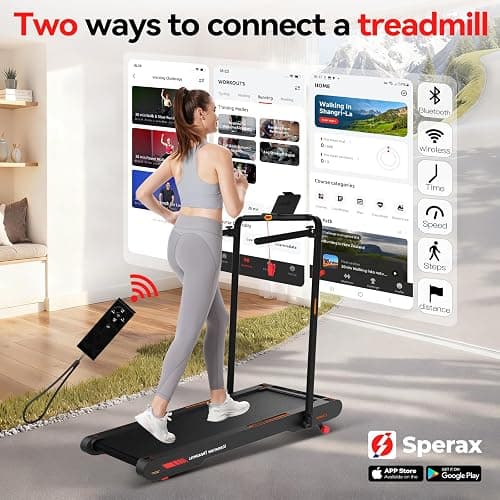 Sperax Walking Treadmill Pad with APP, 3 in 1 Under Desk Treadmill, 400W Low Noise Walking Vibration Pad with Remote Control,Portable Treadmills for Home Office thumbnail 6