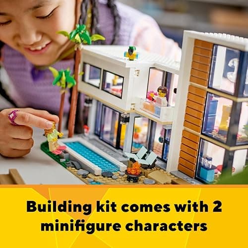 LEGO Creator 3 in 1 Modern Toy House - Kids Toy Building Set with 3 Building Options for Boys & Girls, Ages 9+ - with 2 Minifigures for Pretend Play - Gift Idea for Birthday - 31153 thumbnail 6