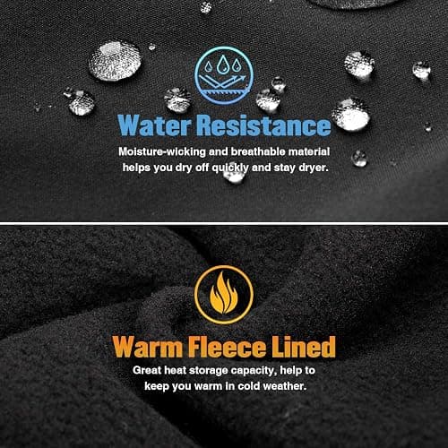 Wespornow Men's-Fleece-Lined-Hiking-Pants Water-Resistance-Snow-Ski-Pants Softshell Snowboarding Pants for Winter, Outdoor thumbnail 6