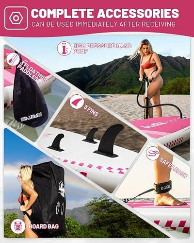 DAMA 11'*34"*6" Inflatable Paddle Board, Paddle Boards for Adults,Sup,Lightweight and Durable, Easy to Inflate, Versatile in Style, Fully Functional, Equipped w/High Grade Accessories. thumbnail 6