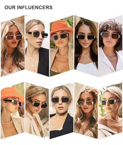 SOJOS Retro Fashion Rectangle Sunglasses Womens Mens Vintage Trendy Square Shades SJ1162 thumbnail 2