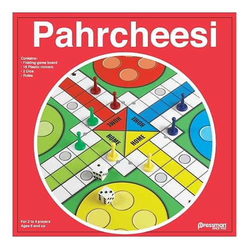 Pressman Toy Pahrcheesi in Box, Red, Pahrchessi - Image 1