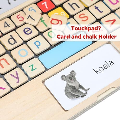 Montessori Toys 11.8" Laptop Preschool Learning Activities 3 Year Old Boy Gift, Pretend Play Toddlers Birthday Gift ,Learning and Educational Toys for 3 4 5 6 7 8 Year Old Kids thumbnail 9